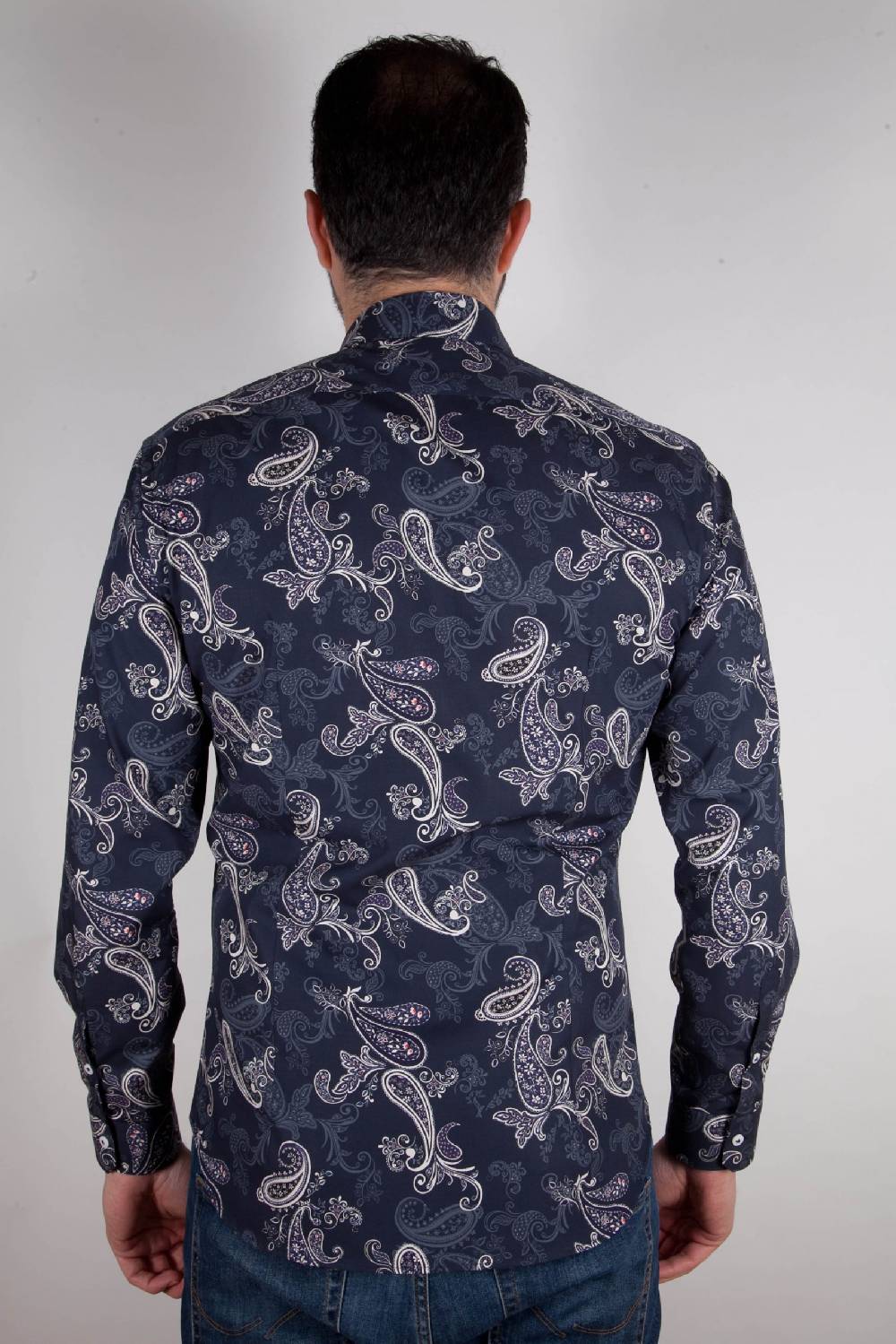 Poggianti Camicia con stampa cachemire FIRENZE-73-531-01 Lightning offer