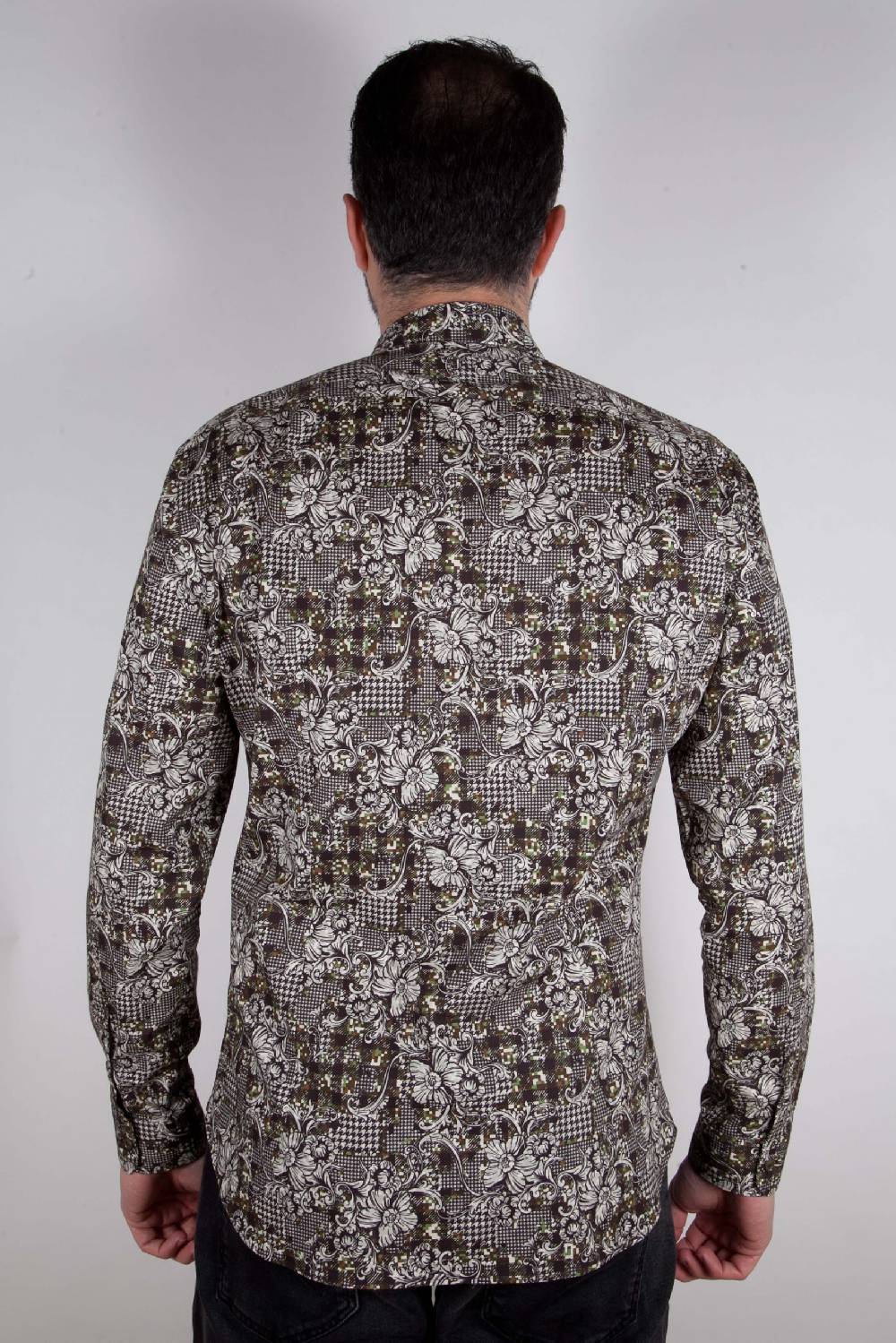 Poggianti Camicia con stampa camouflage PISA-UBB-528-01 Grandi sconti