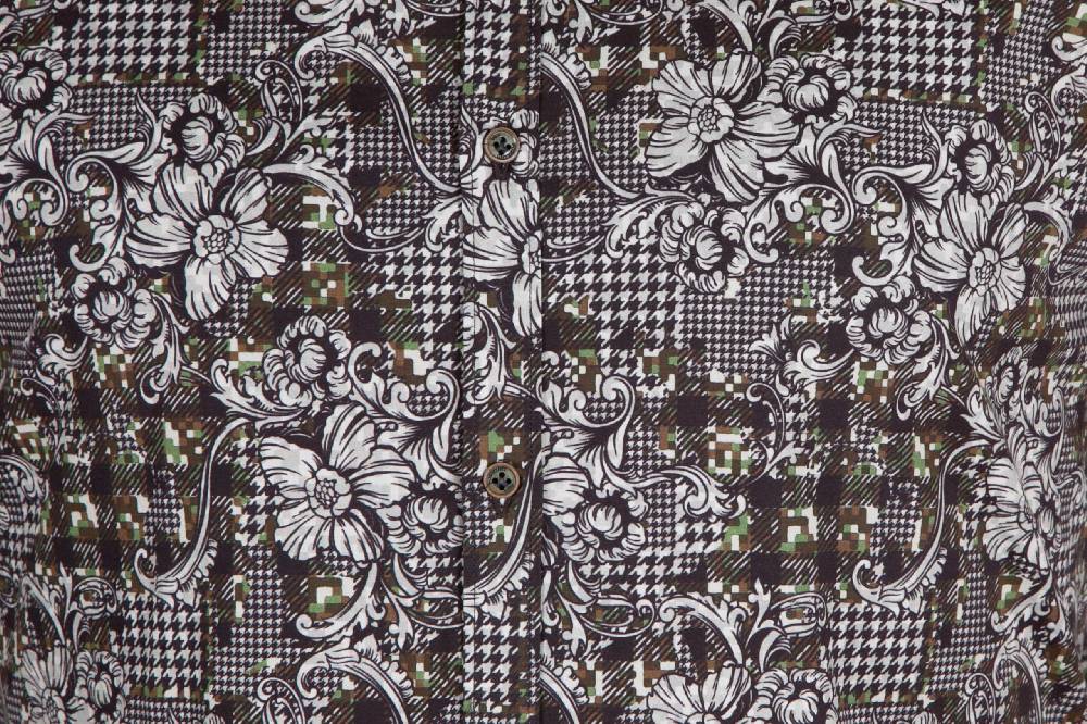 Poggianti Camicia con stampa camouflage PISA-UBB-528-01 Grandi sconti