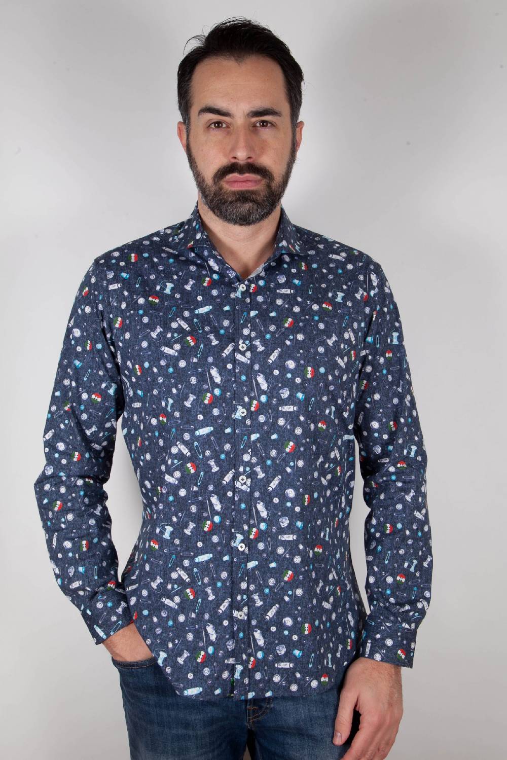 Poggianti Camicia con stampa PISA-31F-524-01 Bestseller