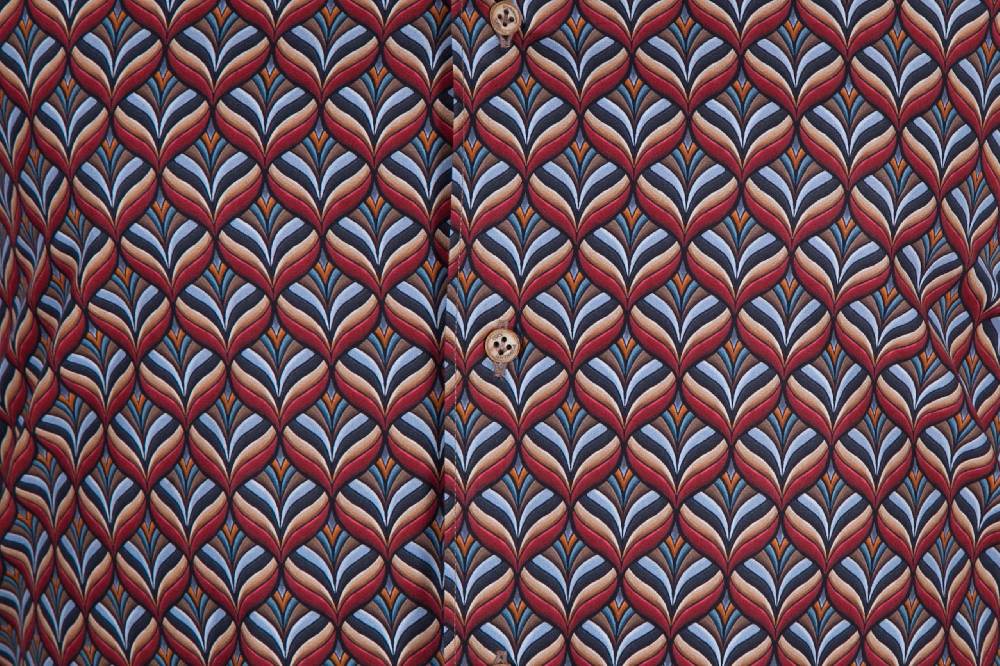 Poggianti Camicia con stampa FIRENZE-67-516-01 Liquidazione