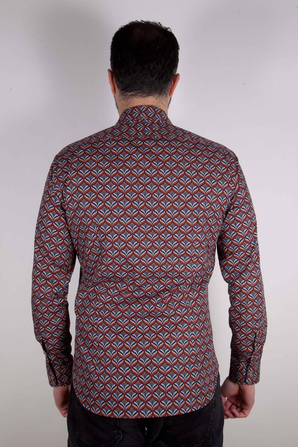 Poggianti Camicia con stampa FIRENZE-67-516-01 Liquidazione