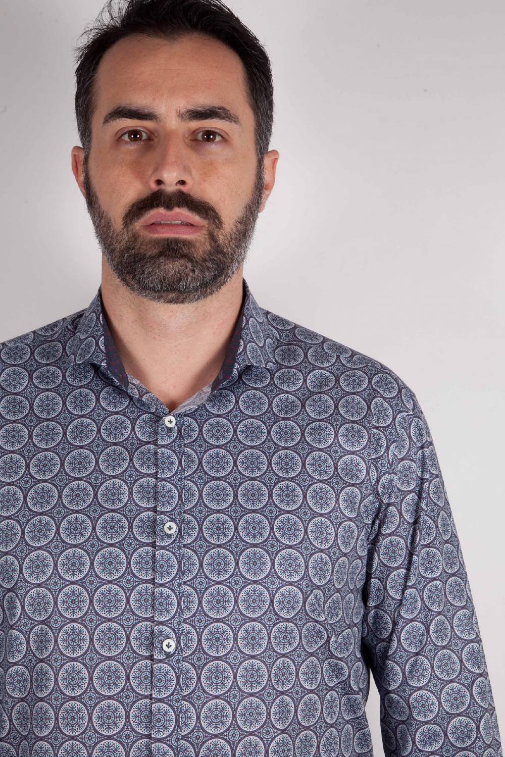 Poggianti Camicia con stampa AREZZO-65-514-01 Comprane uno, ottenene uno gratis