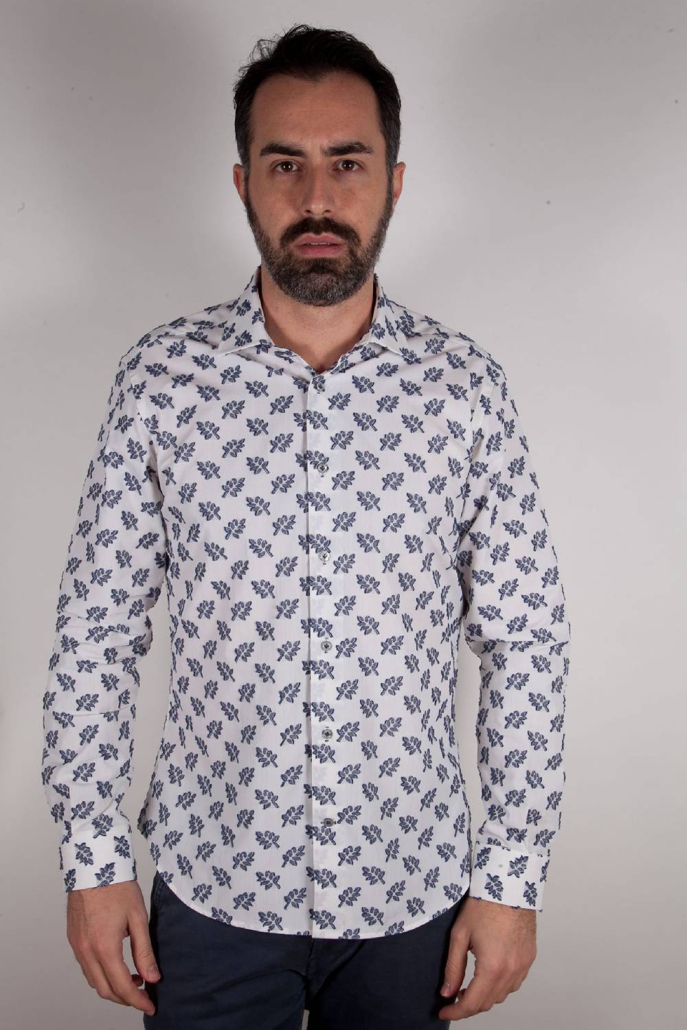 Poggianti Camicia Fil Coupe Collo Italiano FIRENZE-61-507-01 Offerte speciali