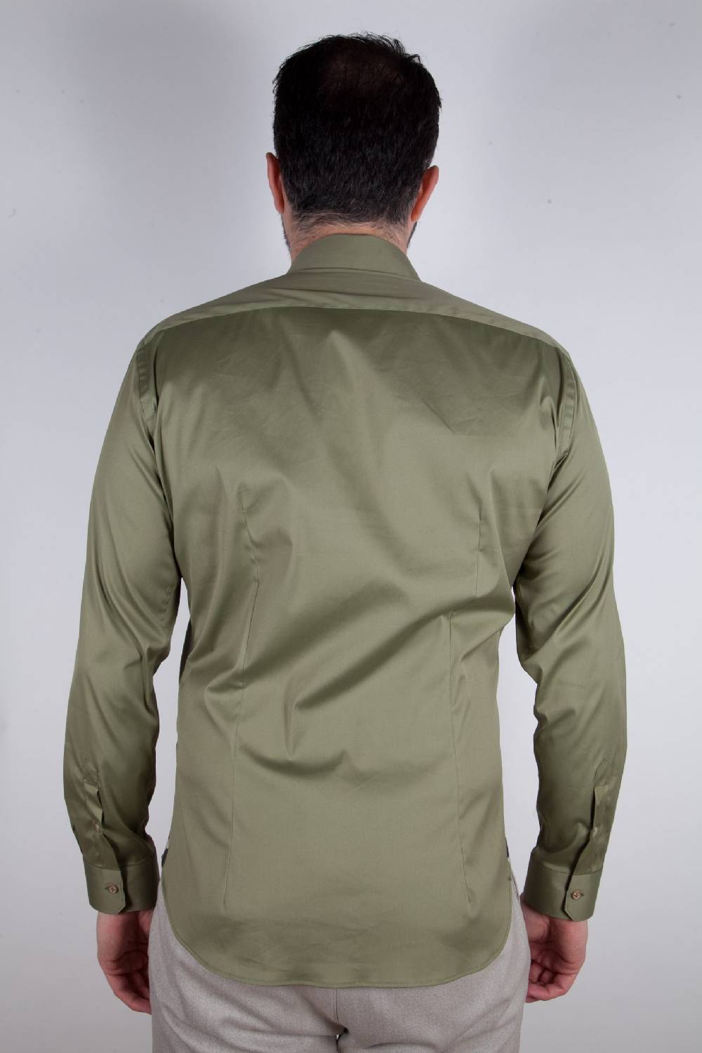 Poggianti Camicia Stretch Collo francese tinta unita PRACCHIA-62M-500-03 Enormi risparmi