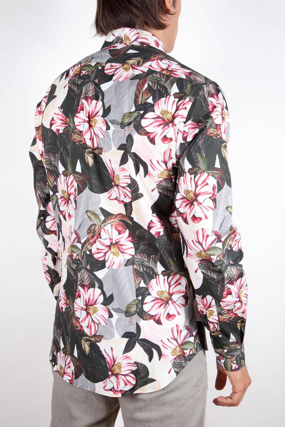 Poggianti Camicia Fantasia Stretch Collo Italiano 365-01 Sconti VIP