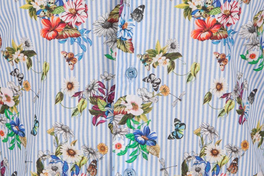Poggianti Camicia Fantasia Collo francese 329-01 Prezzo basso