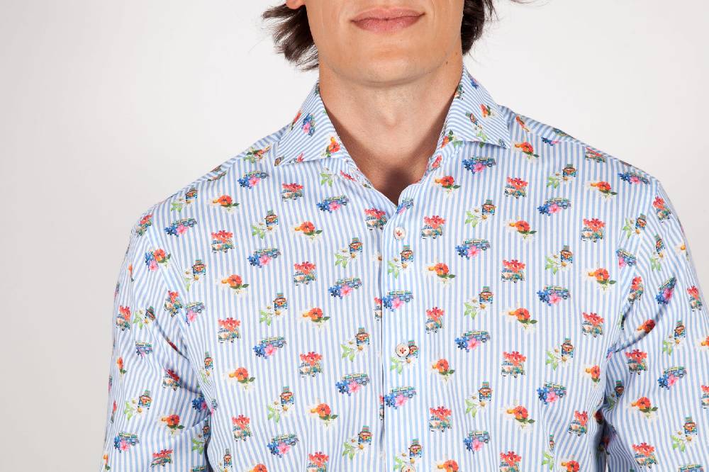 Poggianti Camicia Fantasia Collo francese 329-02 Offerta settimanale