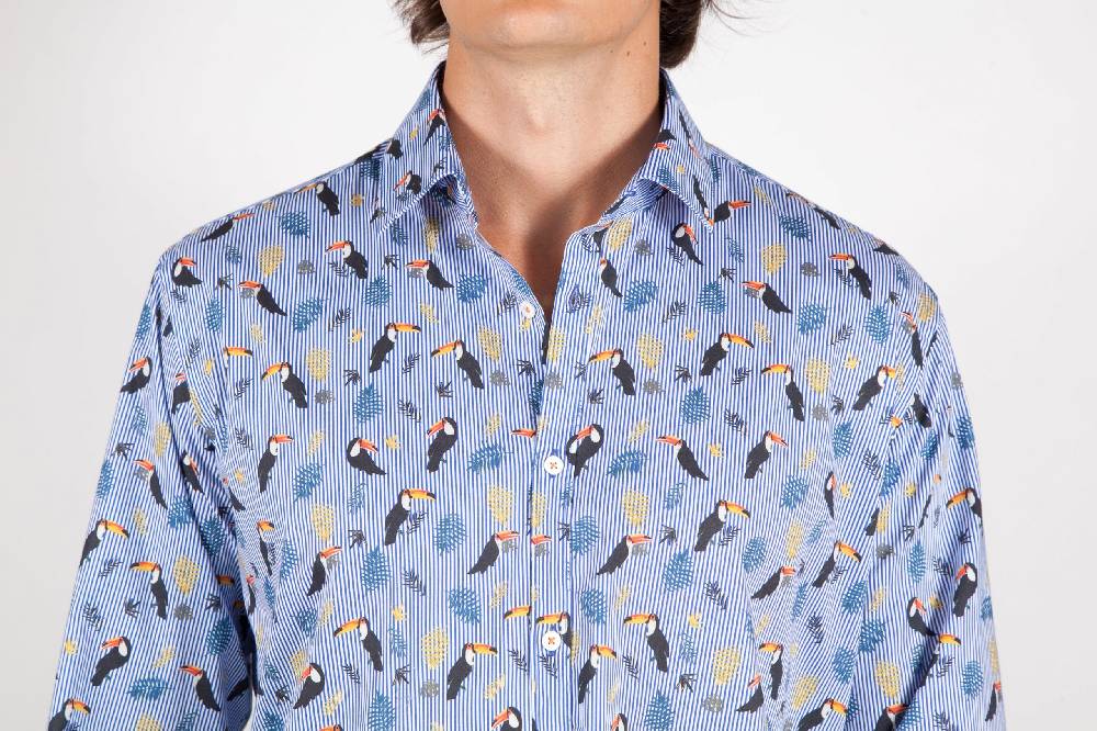 Poggianti Camicia Fantasia Collo Italiano 330-02 Ritorno libero
