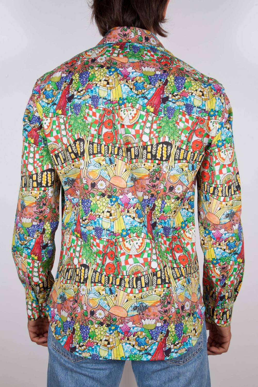 Poggianti Camicia Fantasia Collo Italiano 442-01 Latest stili