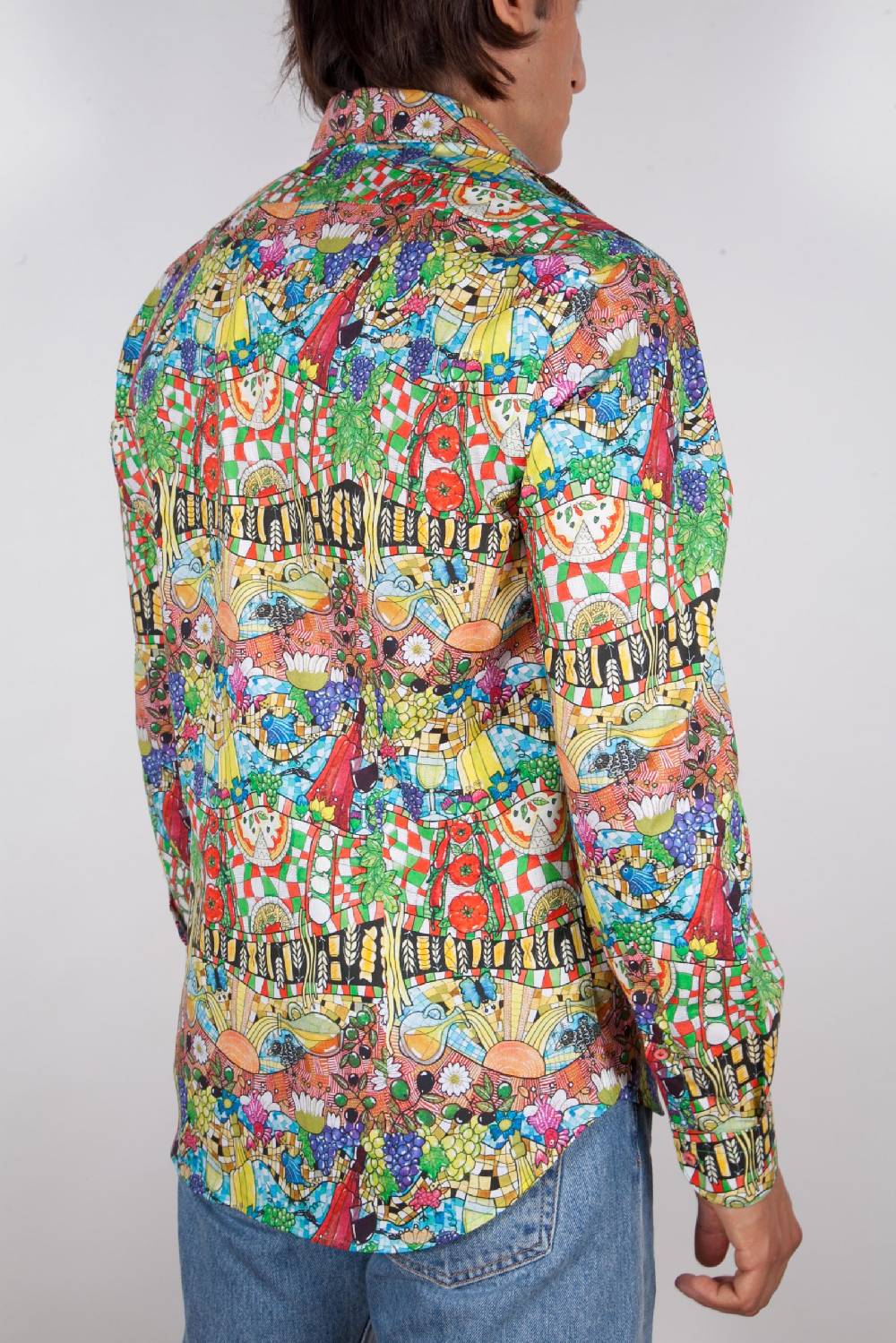 Poggianti Camicia Fantasia Collo Italiano 442-01 Latest stili