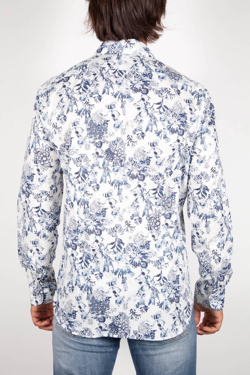 Poggianti Camicia Fantasia Collo Francese 347-01 Promozione temporanea