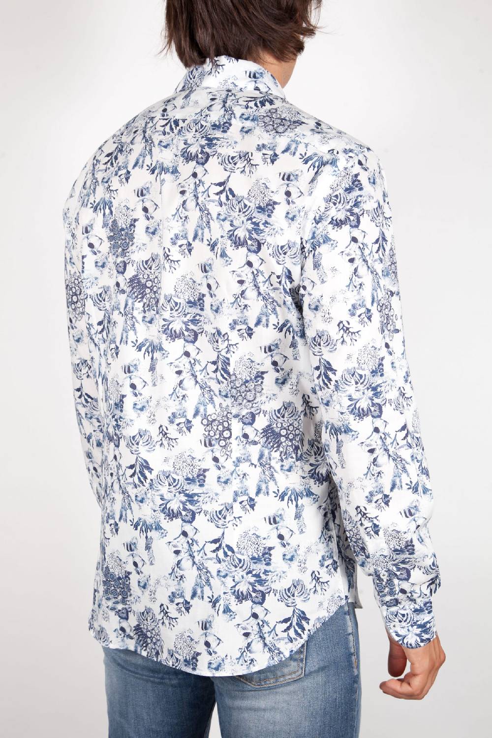 Poggianti Camicia Fantasia Collo Francese 347-01 Promozione temporanea