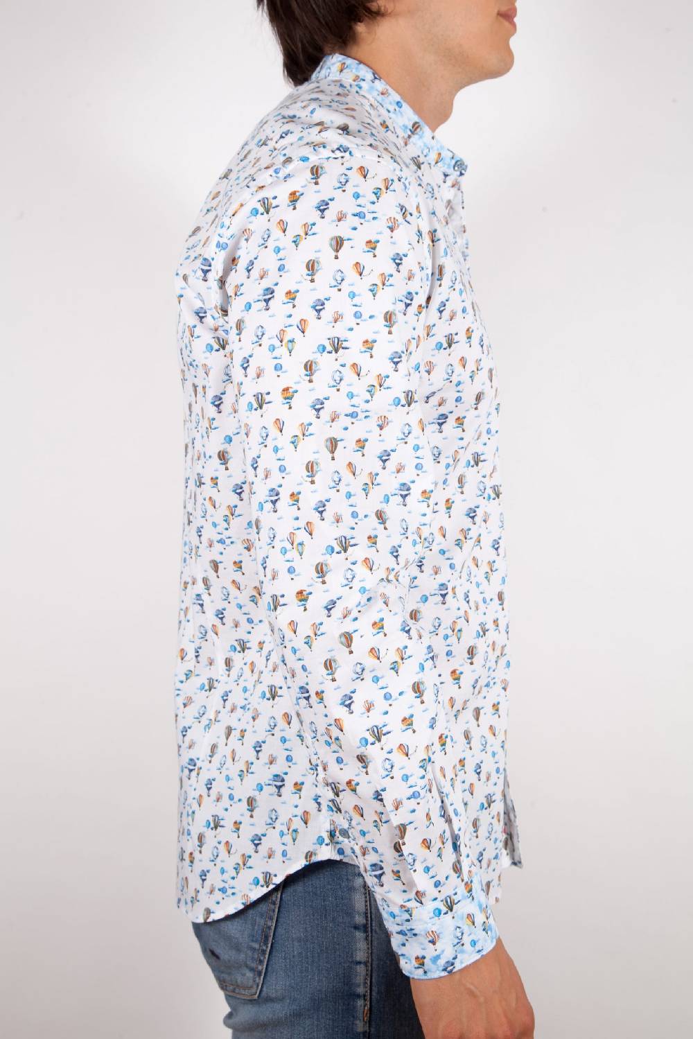 Poggianti Camicia Fantasia Collo coreano 316-01 Fino al 60% di sconto