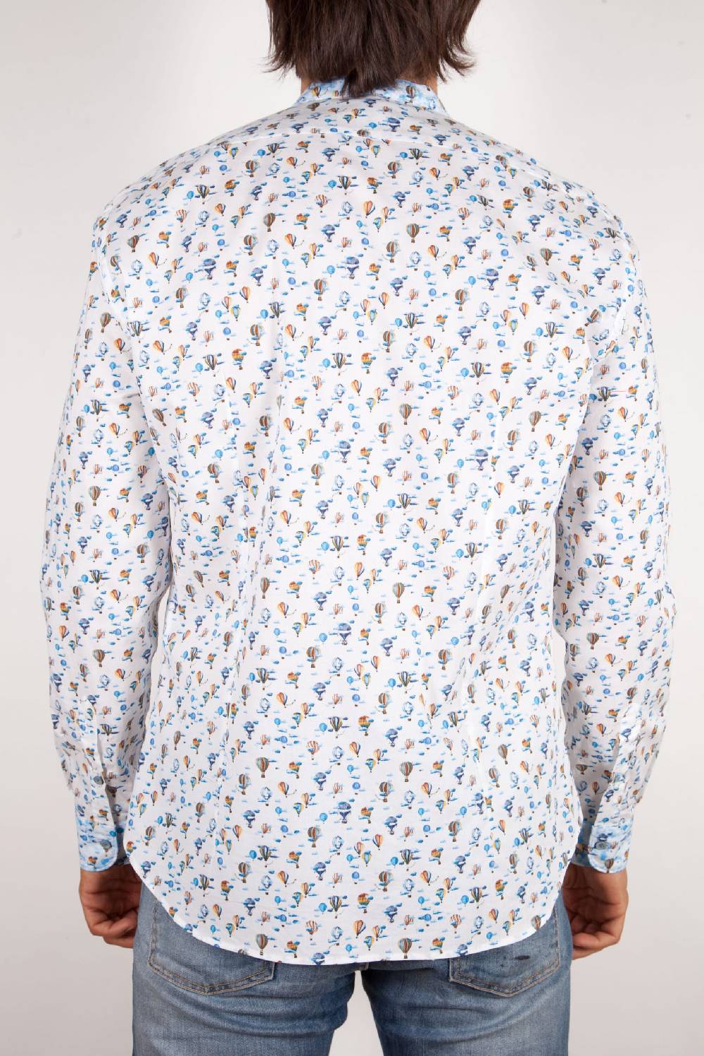 Poggianti Camicia Fantasia Collo coreano 316-01 Fino al 60% di sconto