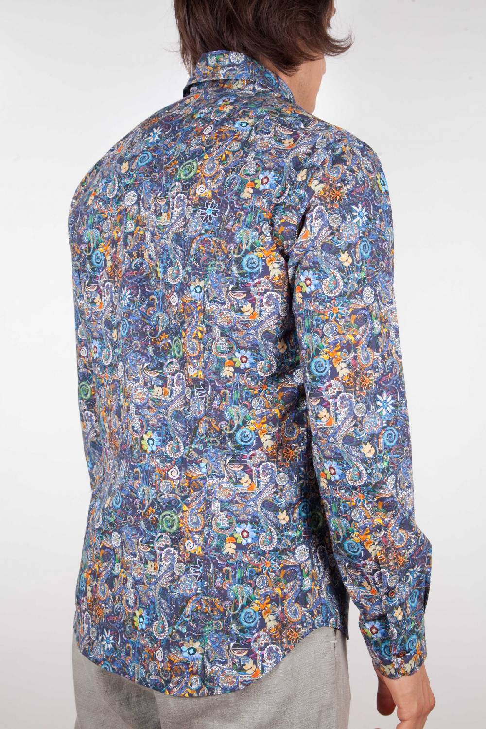Poggianti Camicia Fantasia Collo Morbido Multicolor Offerta speciale della fabbrica