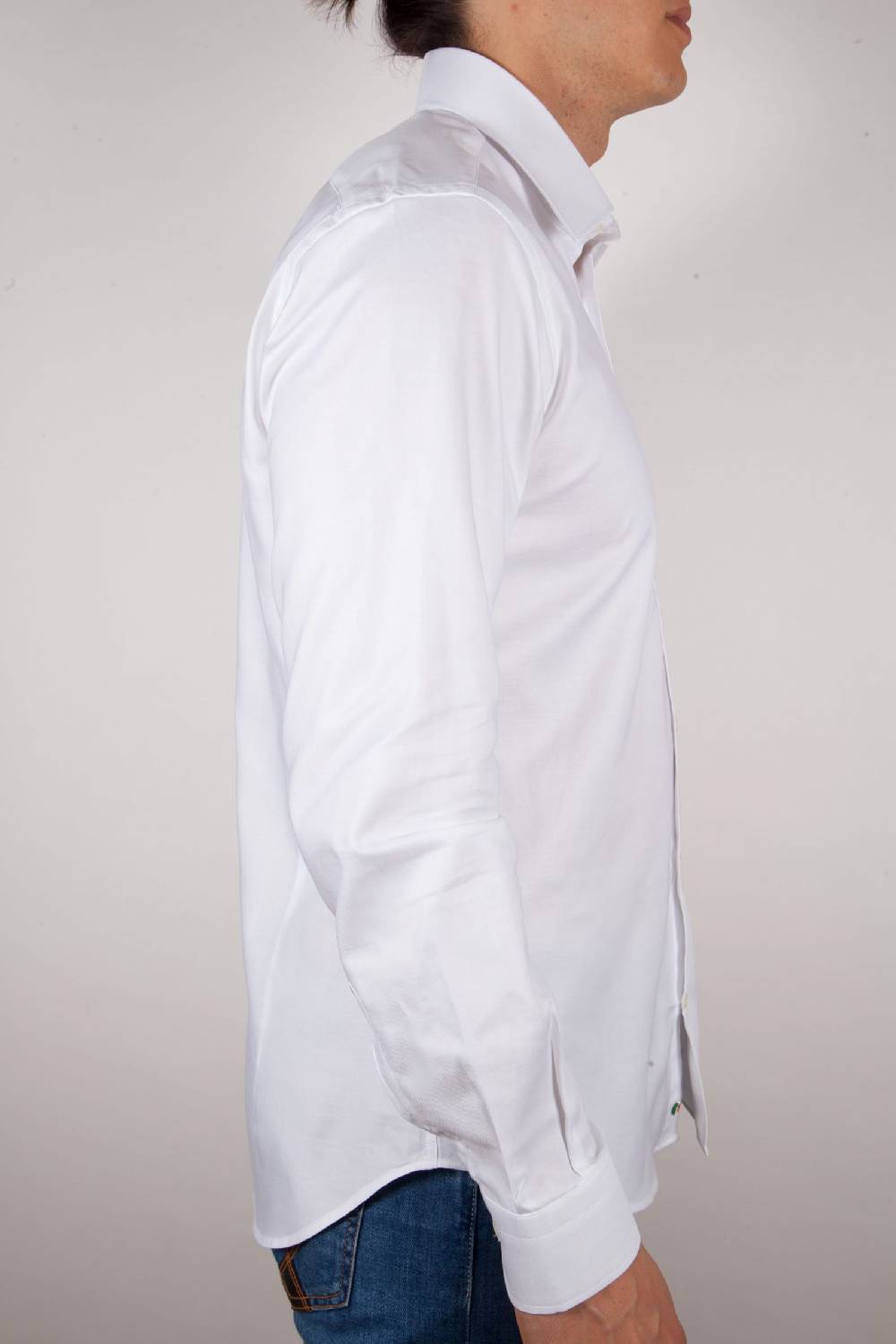 Poggianti Camicia Bianca Oxford Collo Italiano C06-1 Sostegno trimestrale