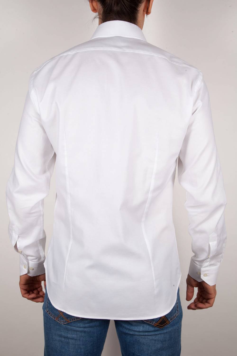 Poggianti Camicia Bianca Oxford Collo Italiano C06-1 Sostegno trimestrale