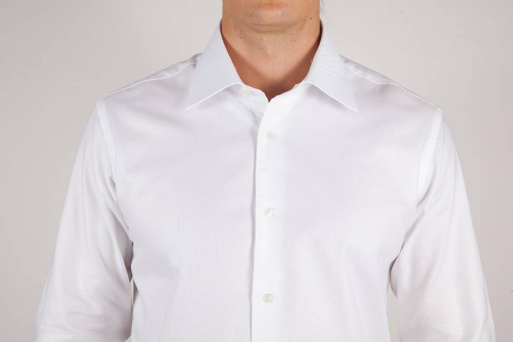 Poggianti Camicia Bianca Oxford Collo Italiano C06-1 Sostegno trimestrale