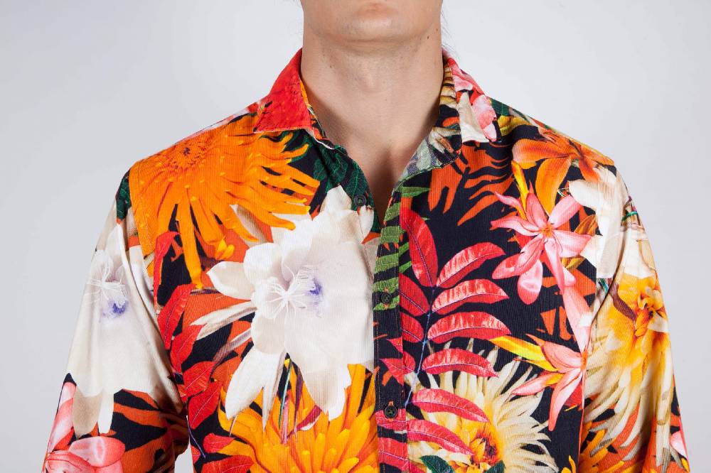 Poggianti Camicia Fantasia Collo Francese 50% di sconto con spedizione gratuita