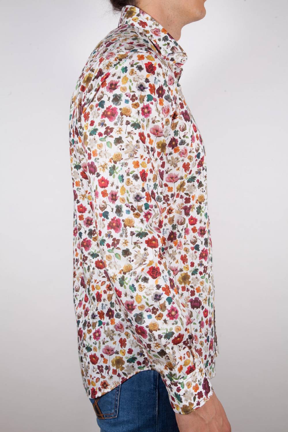 Poggianti Camicia Fantasia Collo Morbido Multicolor Trasporto libero internazionale
