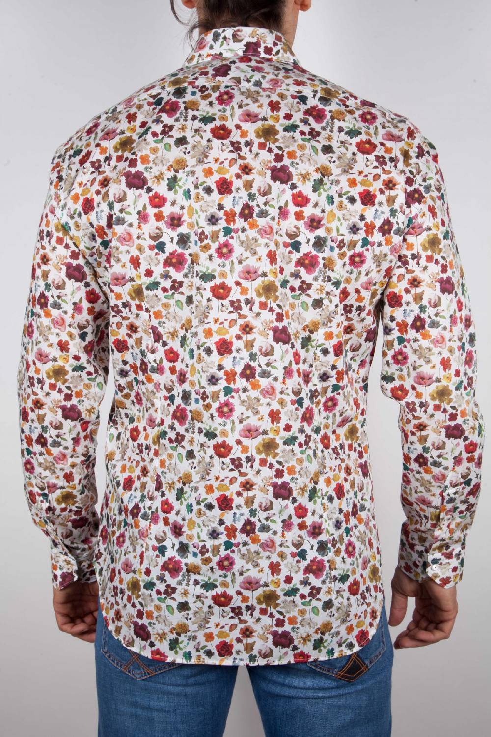 Poggianti Camicia Fantasia Collo Morbido Multicolor Trasporto libero internazionale