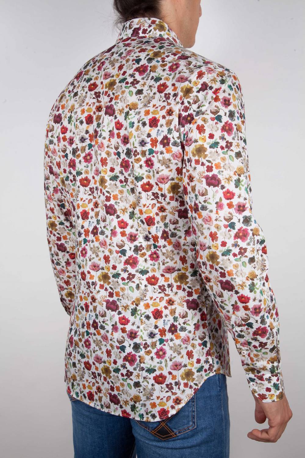 Poggianti Camicia Fantasia Collo Morbido Multicolor Trasporto libero internazionale