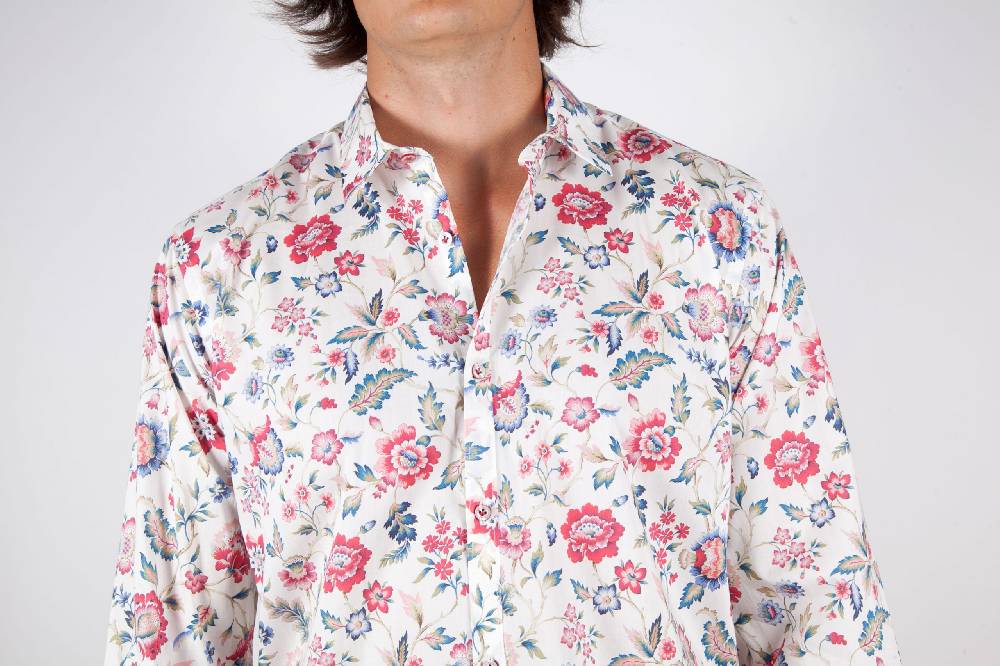 Poggianti Camicia Fantasia Collo Morbido Multicolor Officina