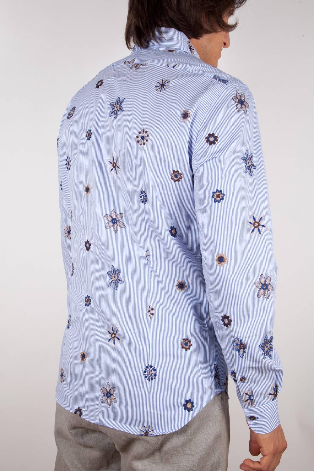 Poggianti Camicia Fantasia Collo Morbido Ricamo 50% di sconto per tempo limitato