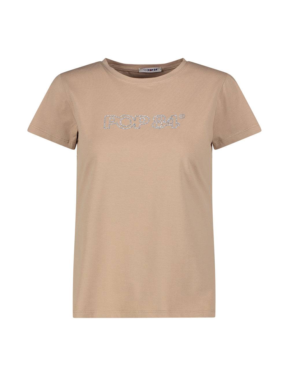 Pop84 T-shirt Scritta Glitter POP84 Pop84 T-shirt Scritta Glitter POP84