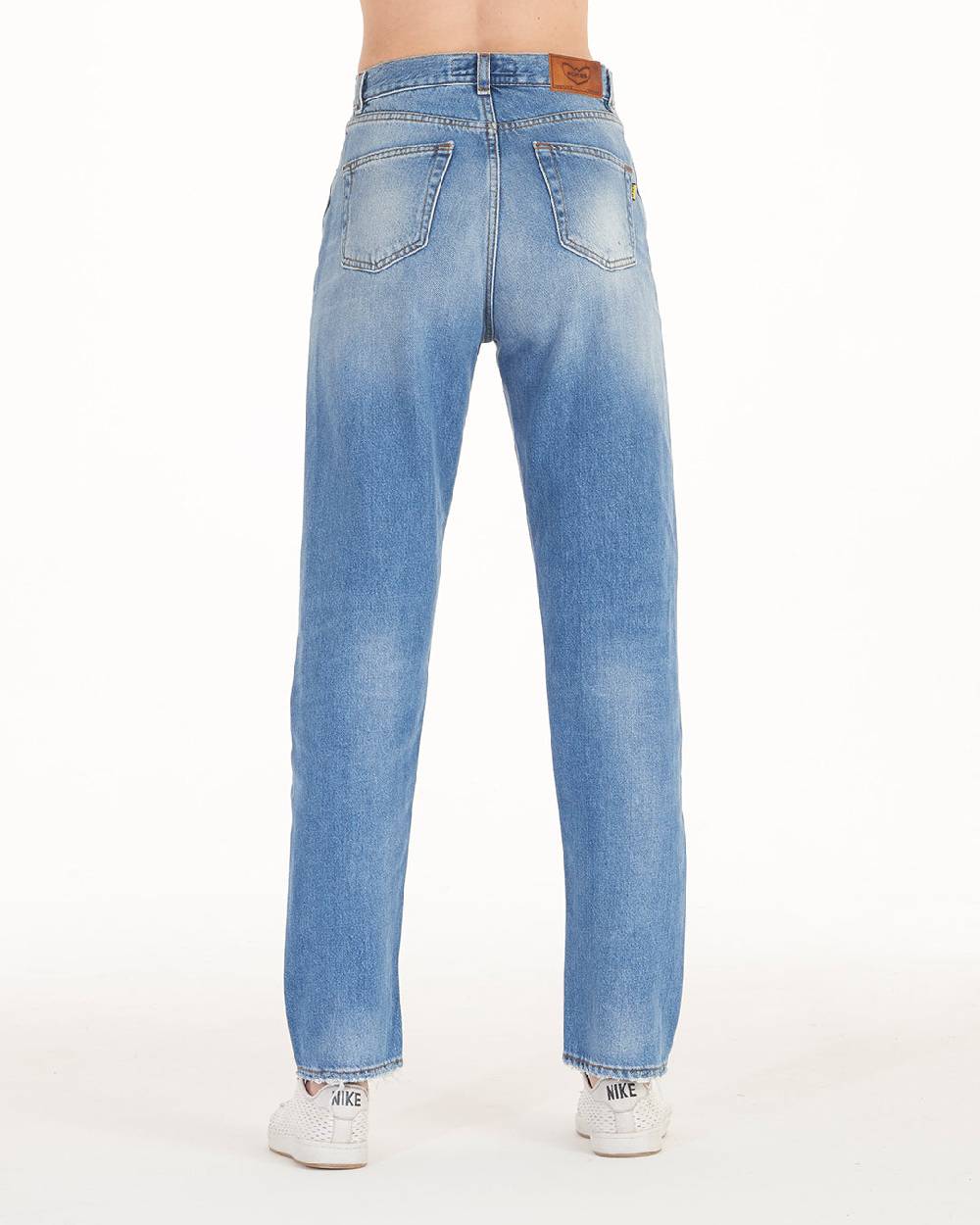 Pop84 Jeans donna boy-friend vita alta modello Marilyn Saldi Di Fabbrica