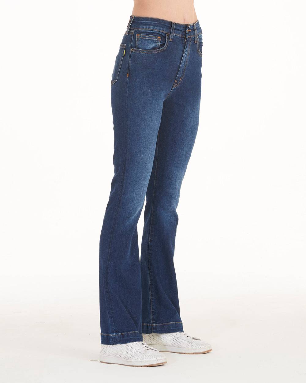 Pop84 Jeans zampa vita alta modello Francy Qualità