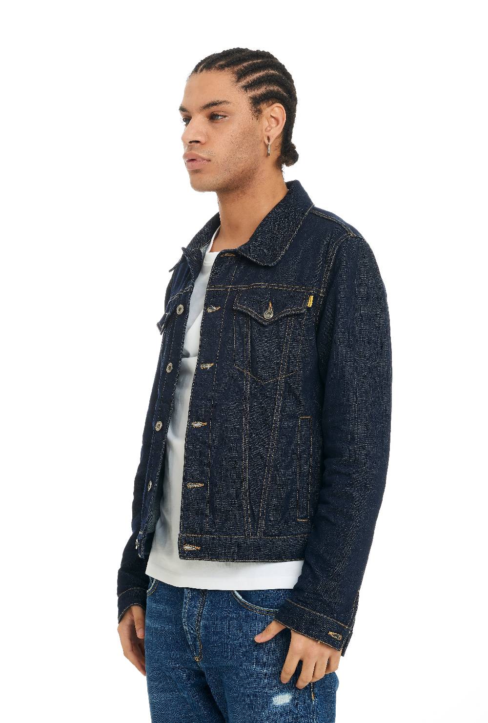 Pop84 Giubbino jeans lavaggio scuro Vendita Economica