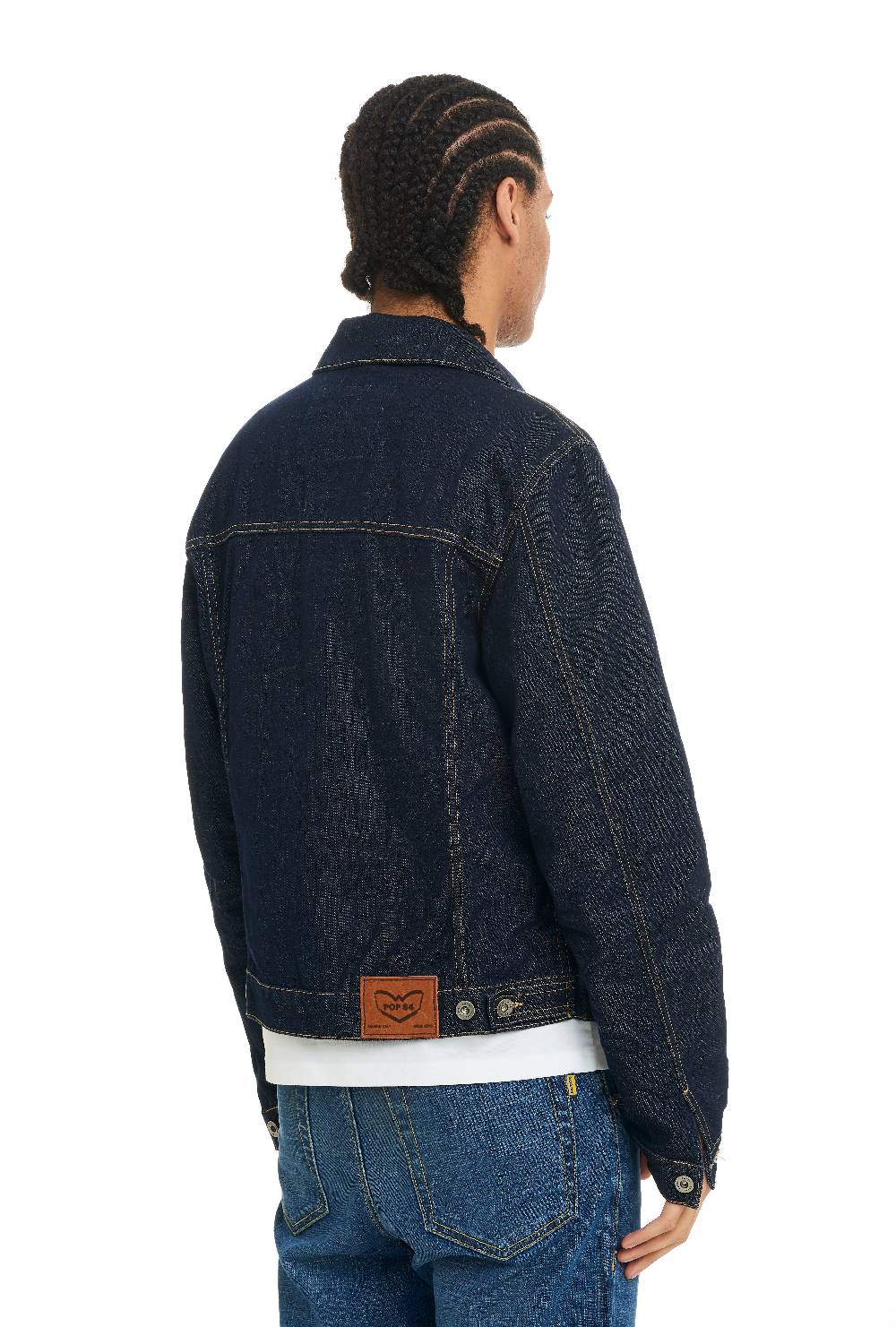 Pop84 Giubbino jeans lavaggio scuro Vendita Economica