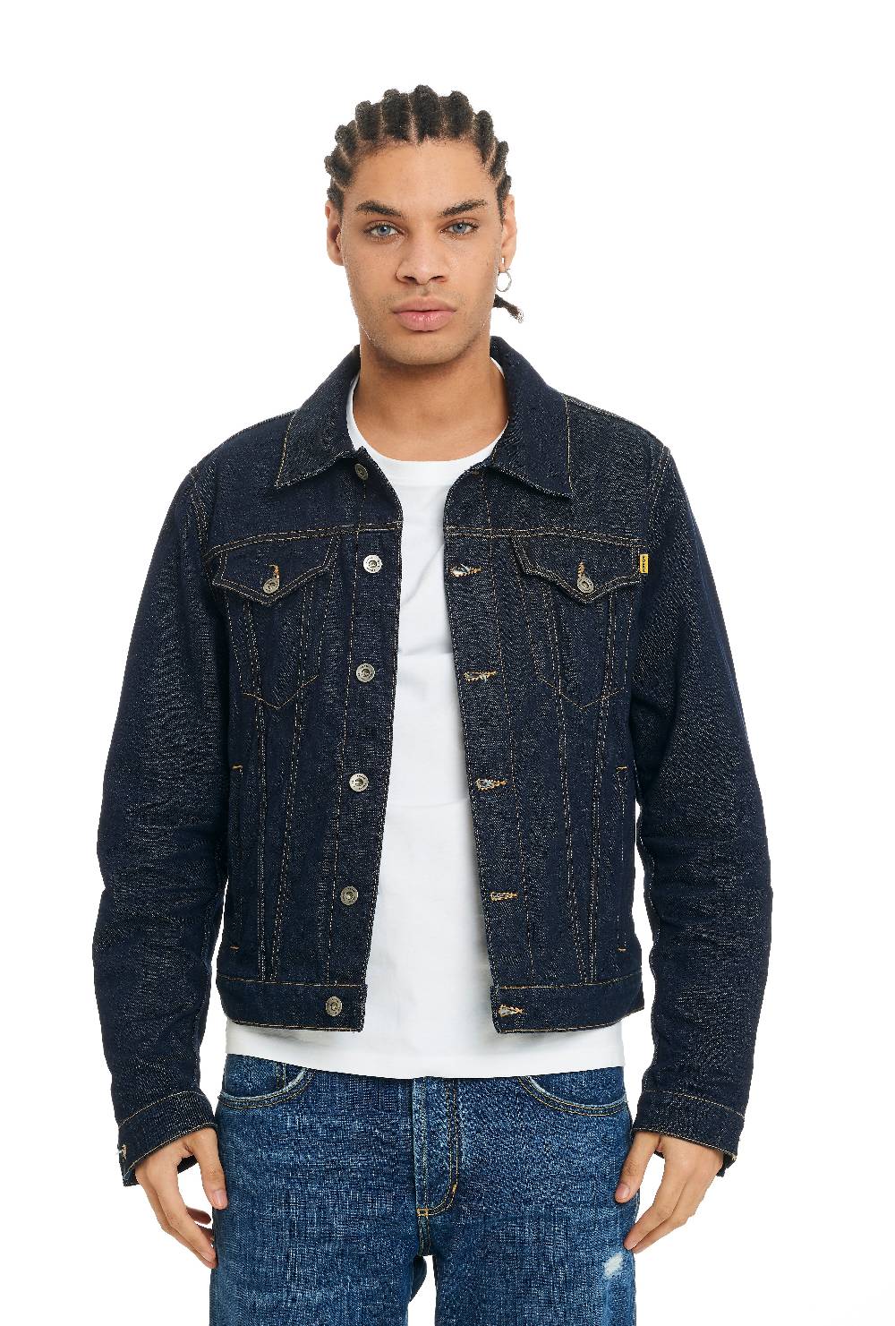 Pop84 Giubbino jeans lavaggio scuro Vendita Economica