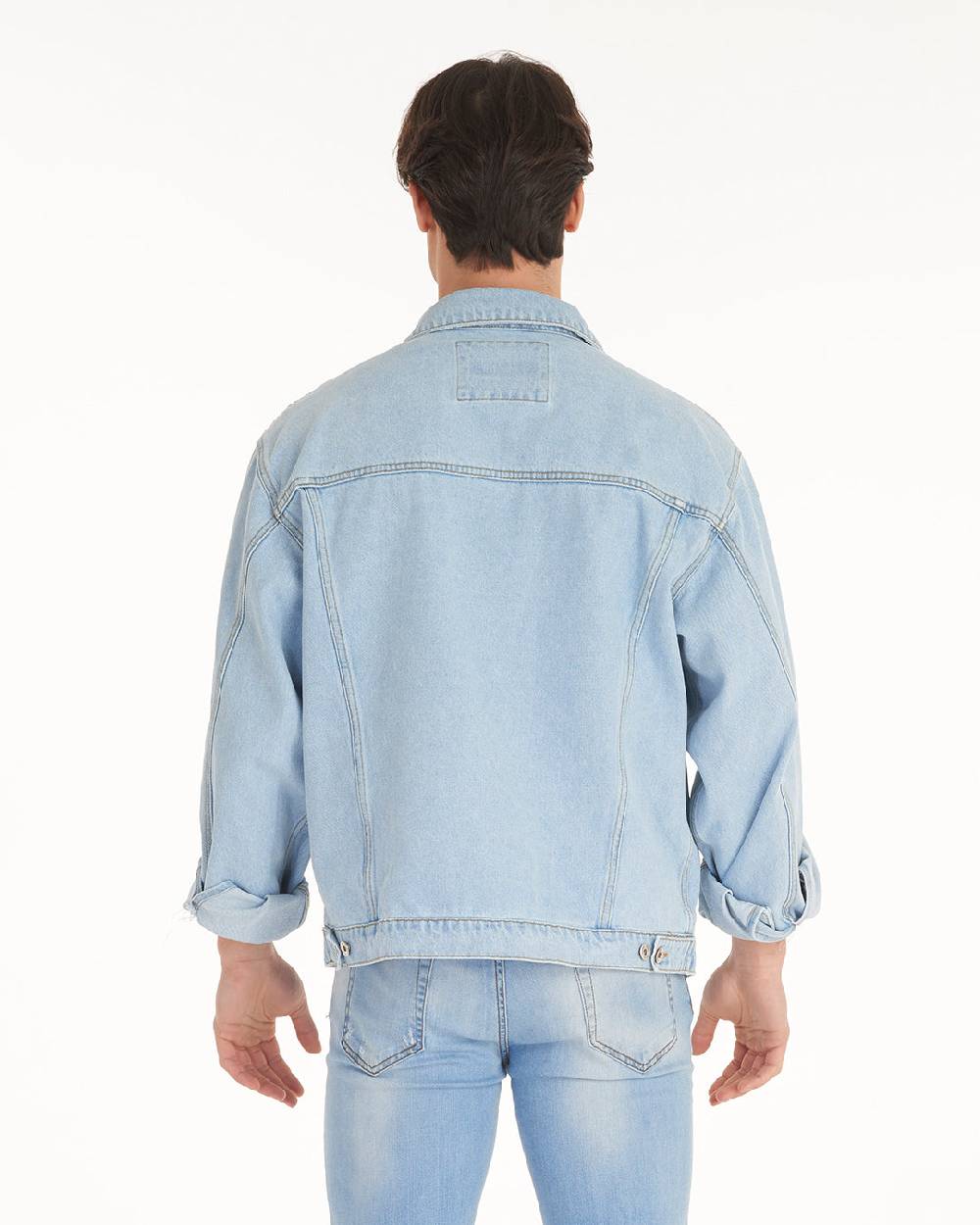 Pop84 Giubbino jeans over fit lavaggio chiaro In Linea