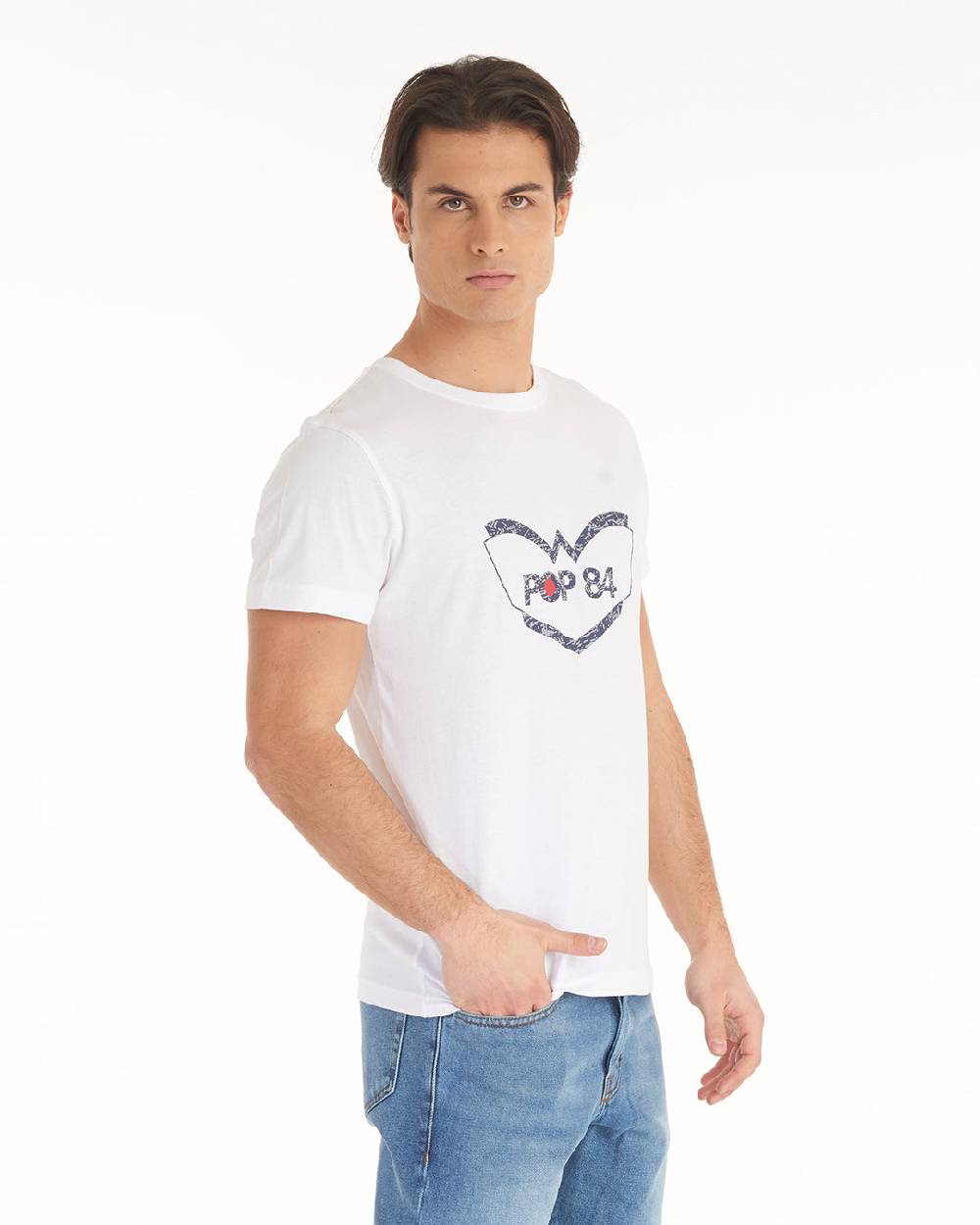 Pop84 T-shirt Logo Gommato POP84 Promozione Limitata