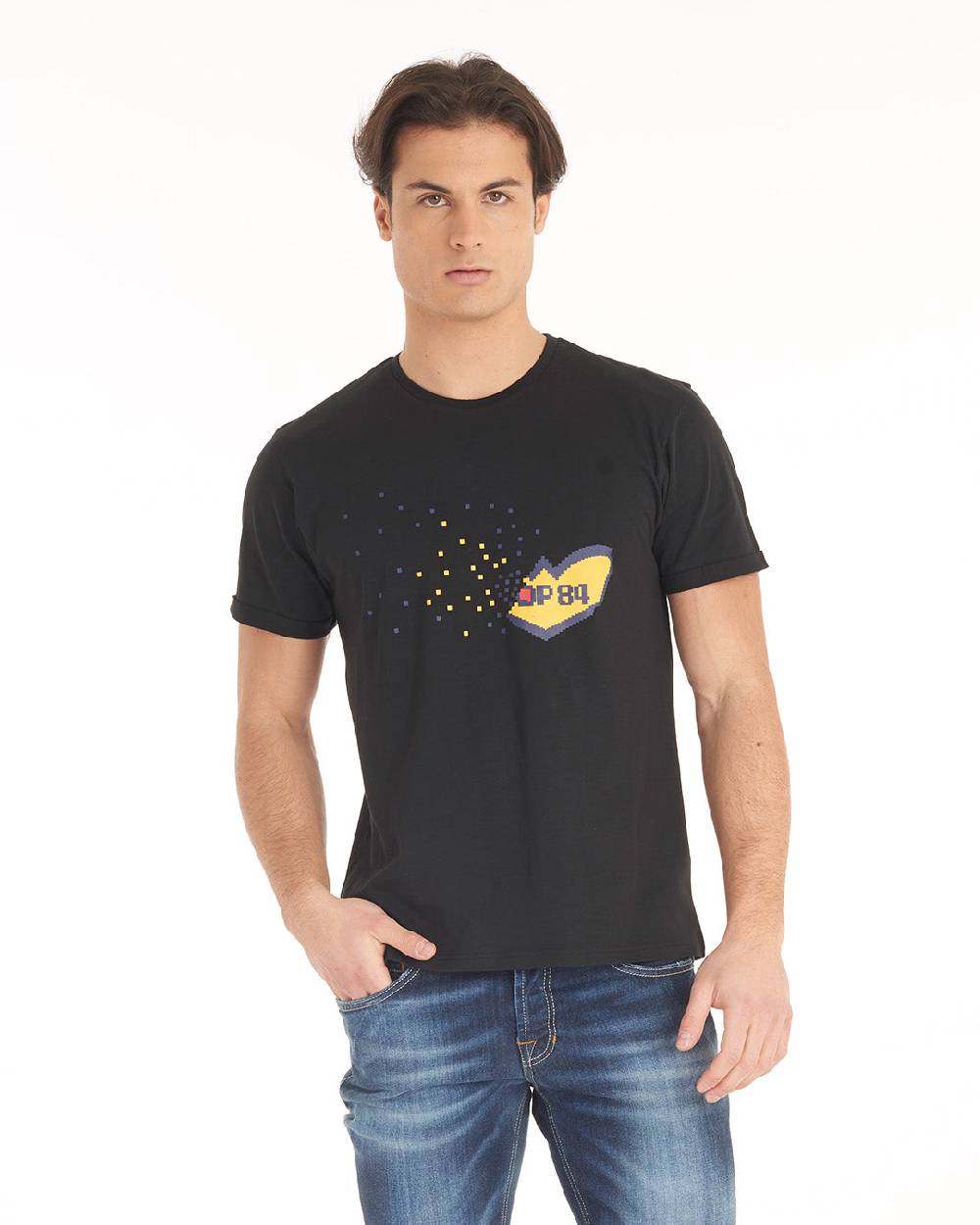 Pop84 T-shirt Logo Pixel POP84 Sottocosto