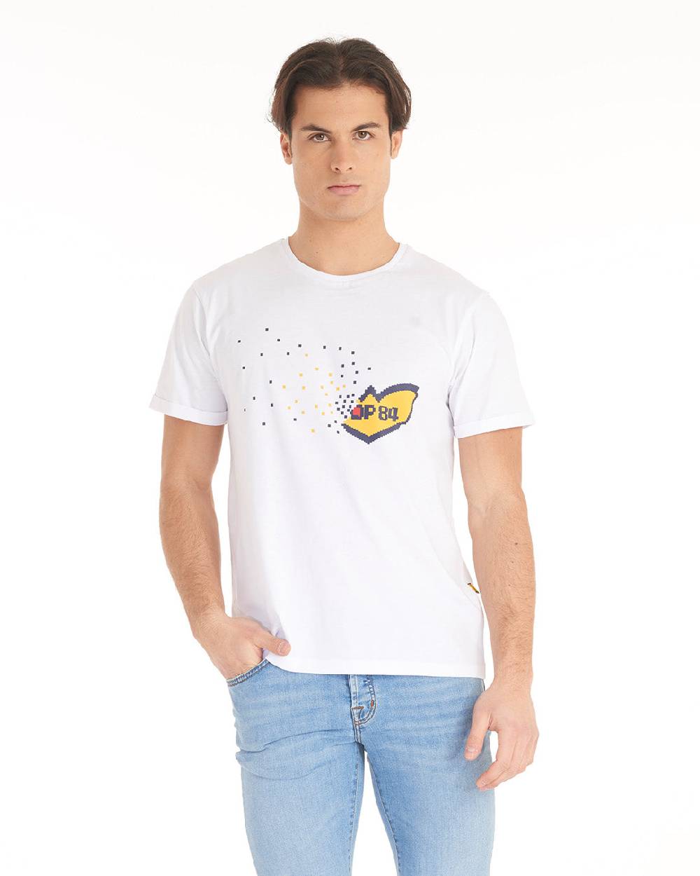 Pop84 T-shirt Logo Pixel POP84 Sottocosto