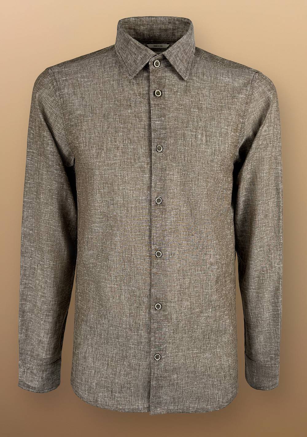 Primo Emporio Camicia Lino Manica Lunga Collo francese Presa