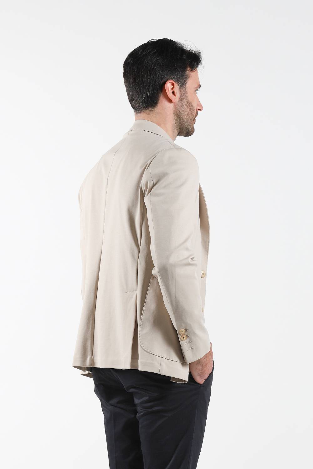 Primo Emporio Giacca monopetto Tessuto elastico Punto Milano -Sabbia Fino Al -60%