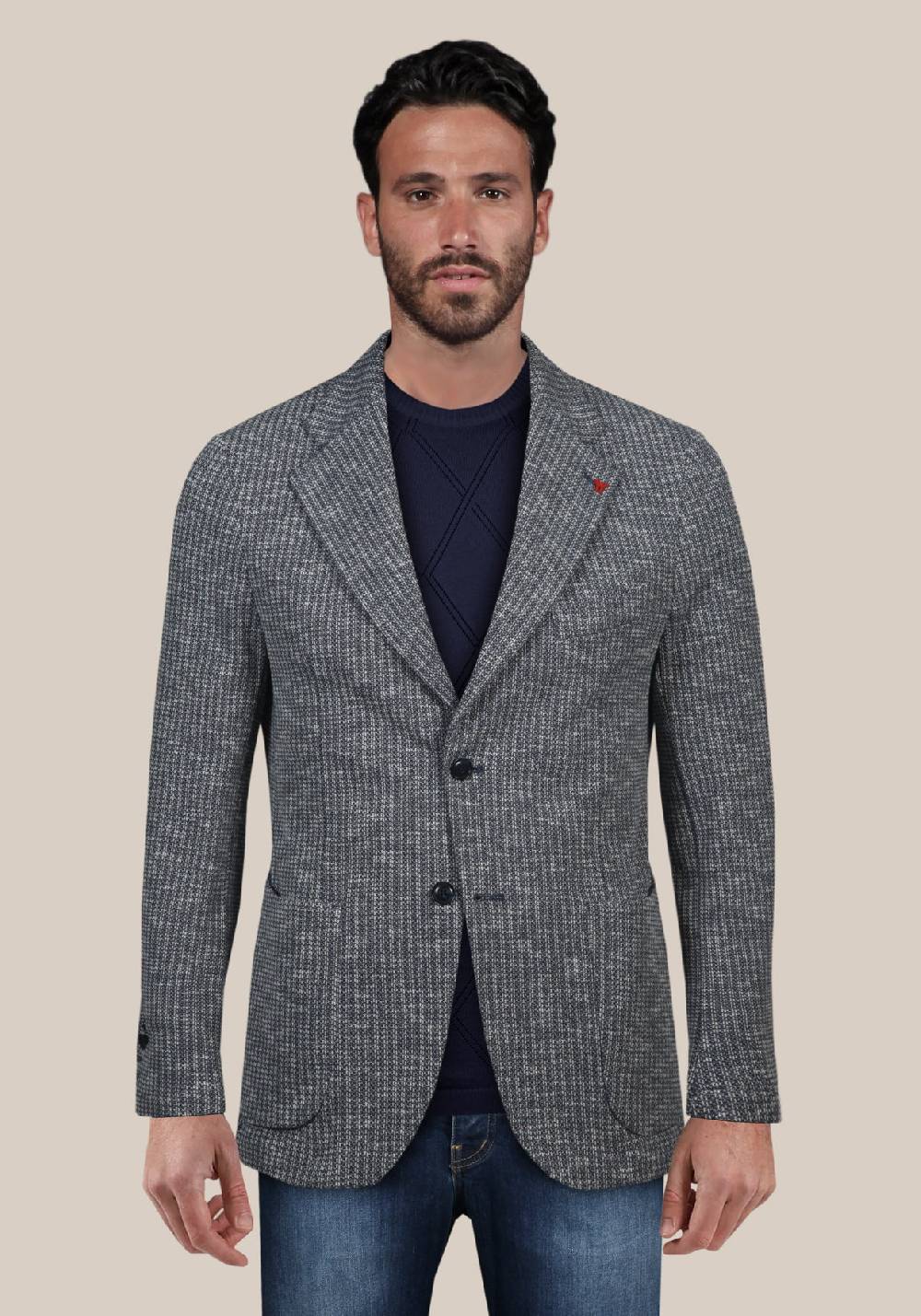 Primo Emporio Giacca in maglia con micro fantasia Offerta