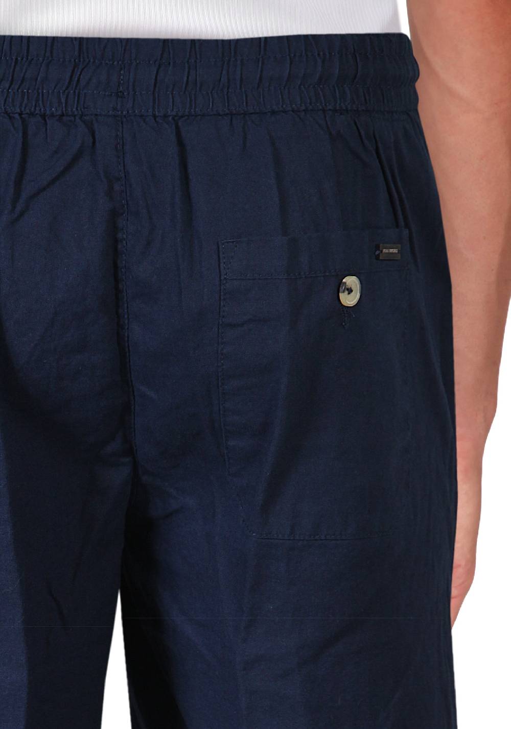 Primo Emporio Bermuda in lino tinta unita con laccio In Linea