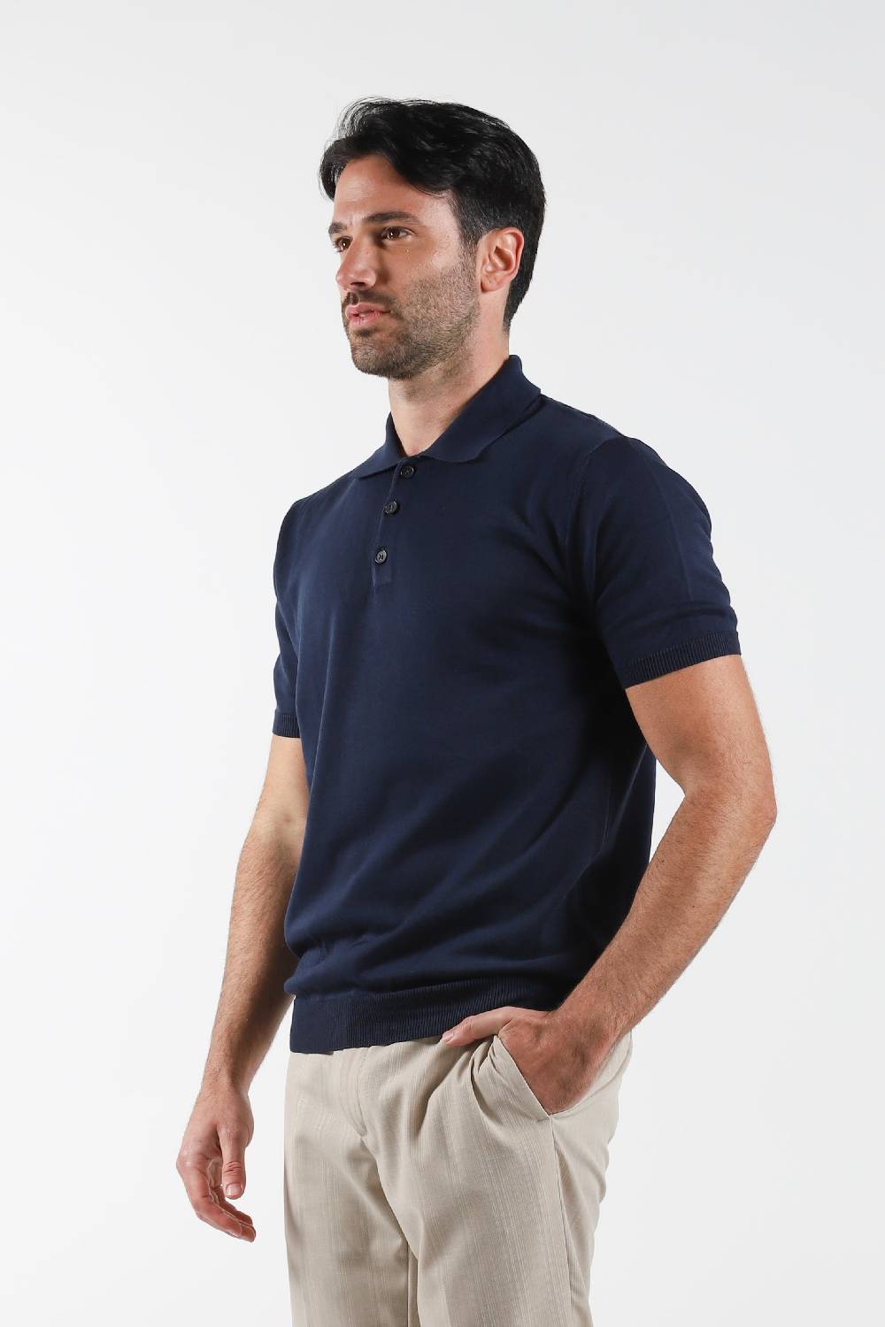 Primo Emporio Polo in filo 3 Bottoni mezza manica Spedizione Gratuita