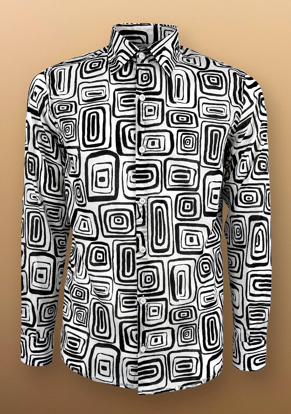 Primo Emporio Camicia in Mussola di cotone con stampa Nero&Bianco Affare Del Giorno