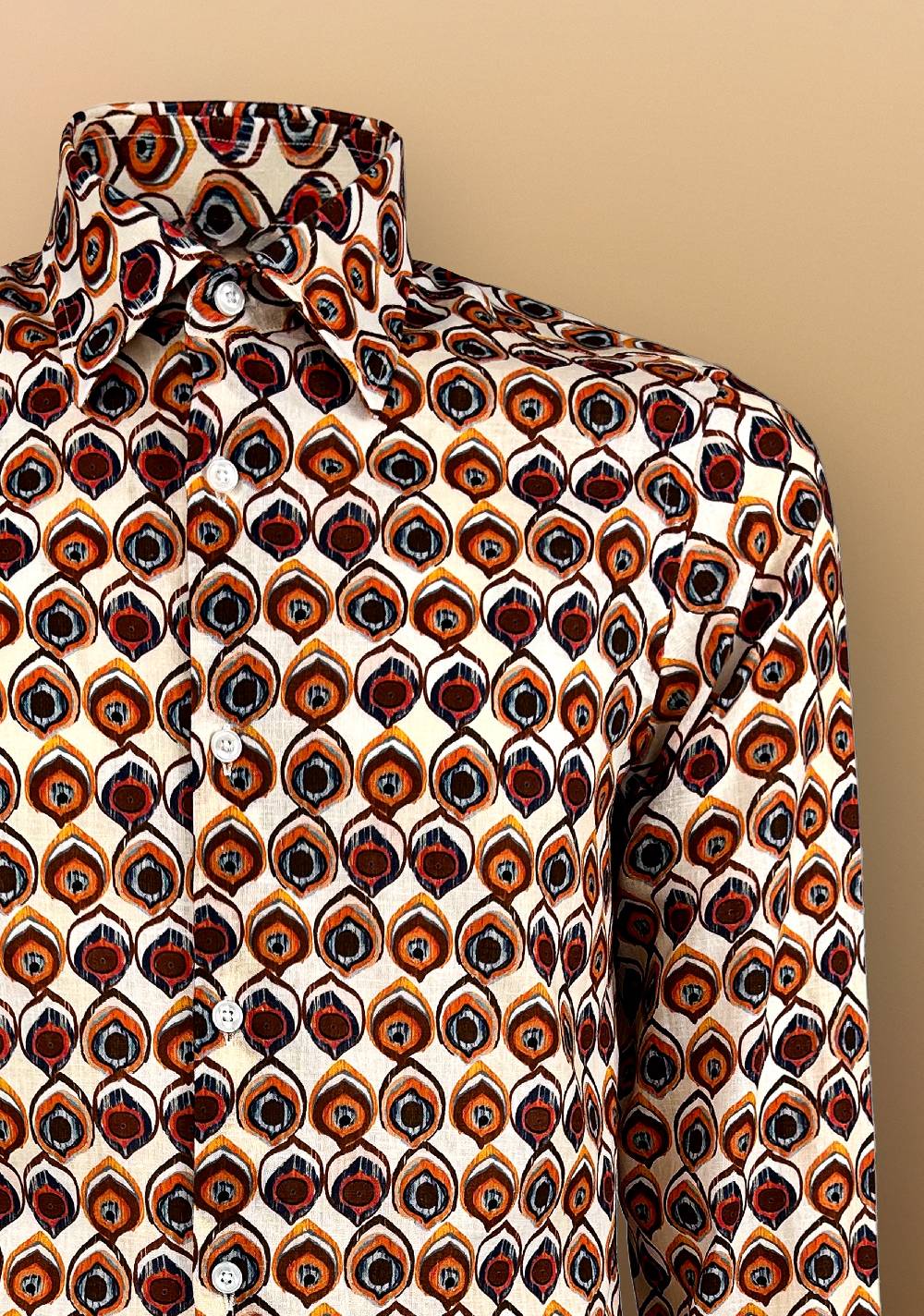 Primo Emporio Camicia in Lino con stampa Presa