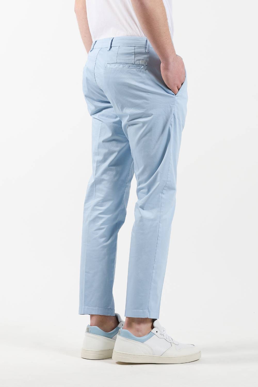 Primo Emporio Pantalone chinos tasca America - Celeste Economico