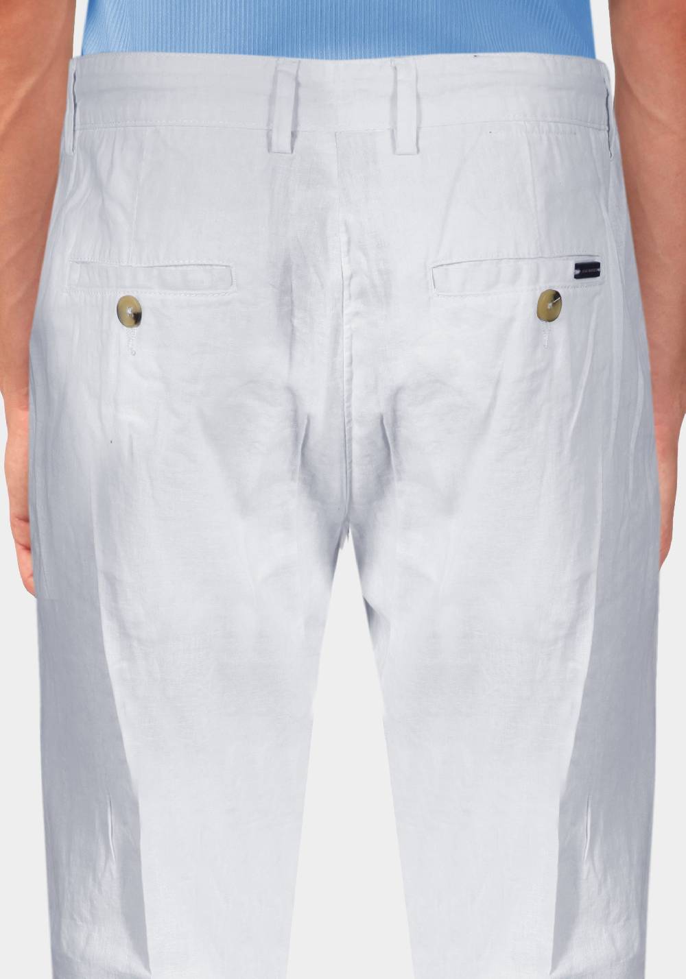 Primo Emporio Pantalone con Laccio e Bottoni - Bianco Outlet