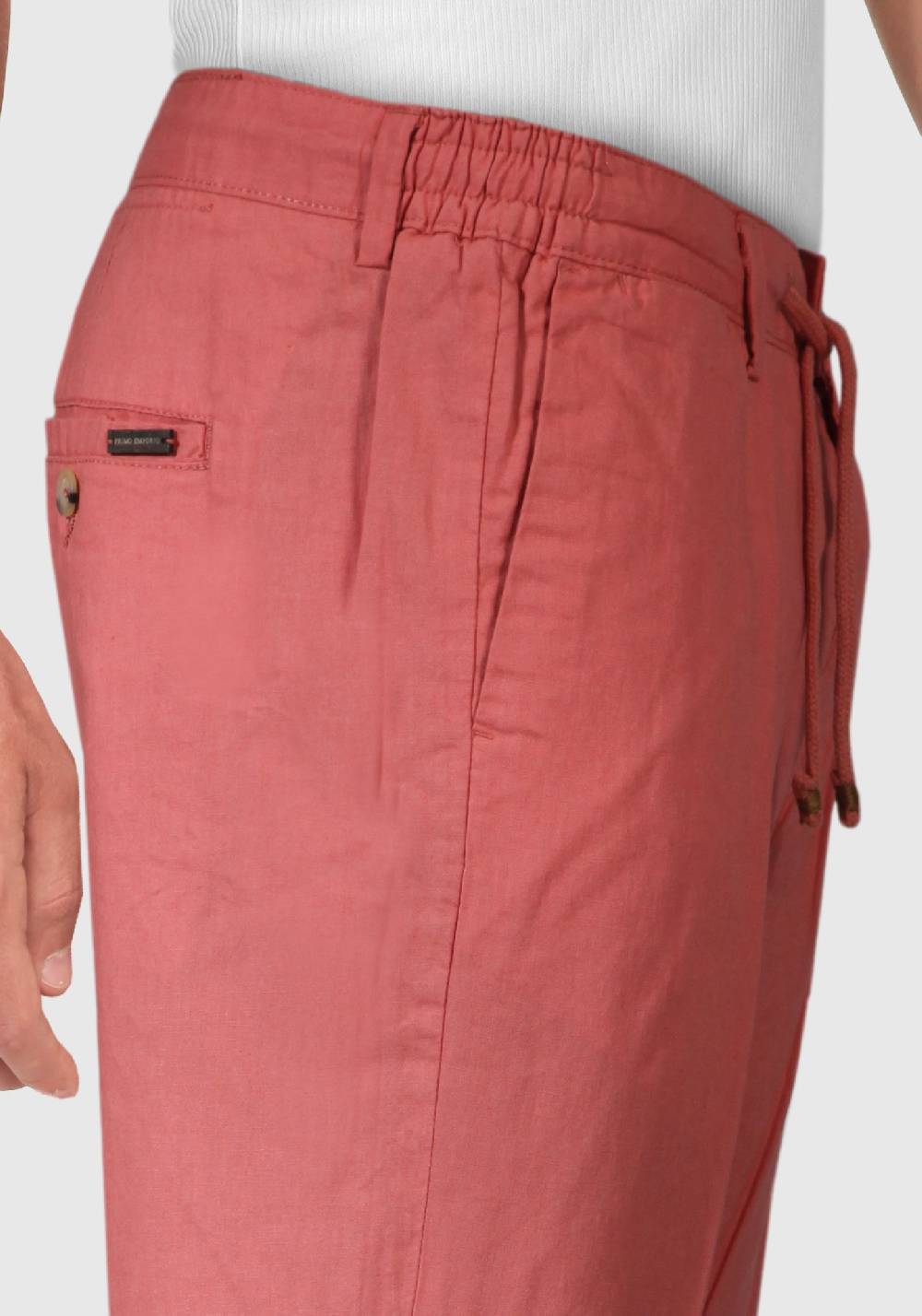 Primo Emporio Pantalone con Laccio e Bottoni - Mattone Saldi