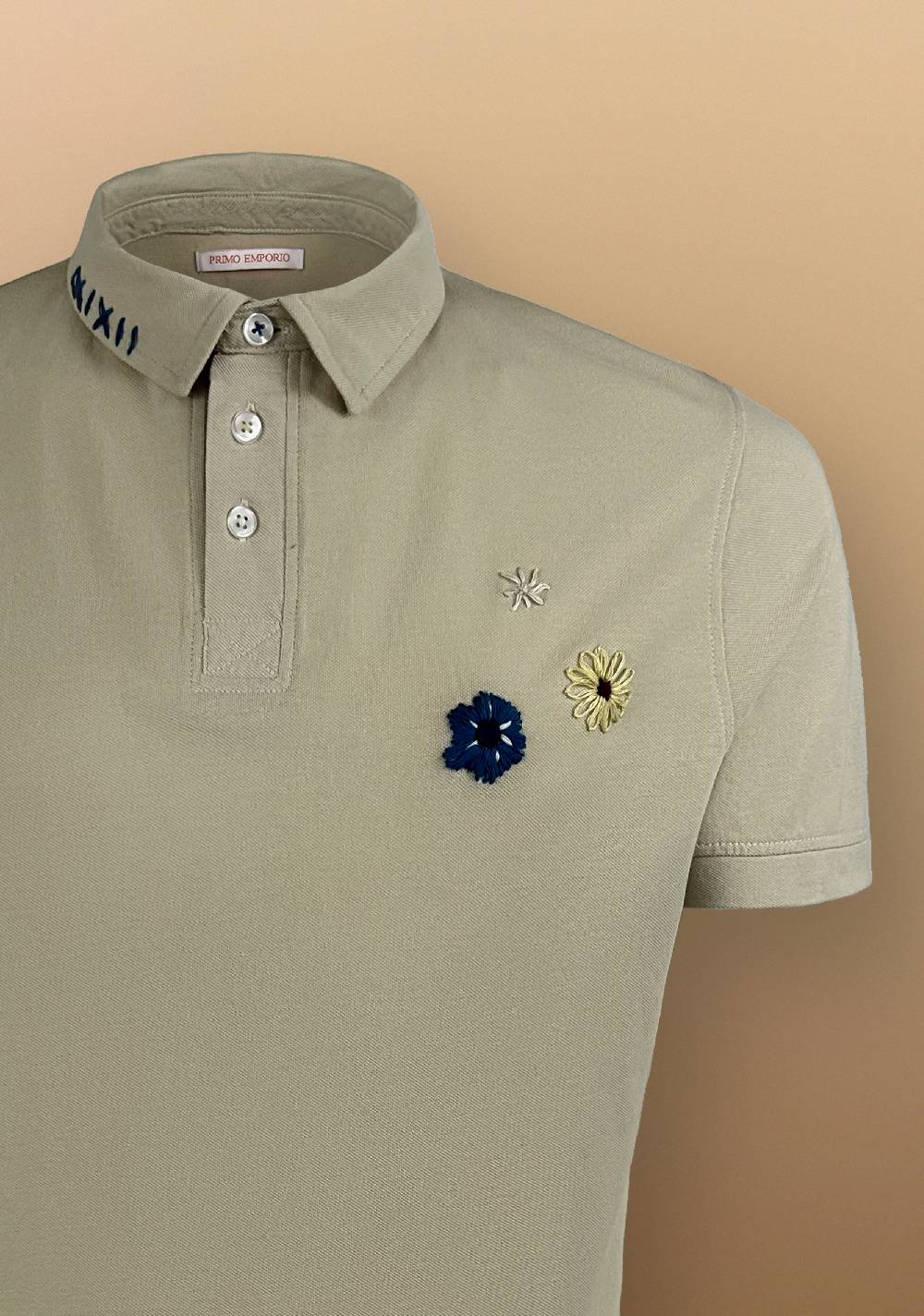 Primo Emporio Polo con Ricami tessuto Piquet Moda
